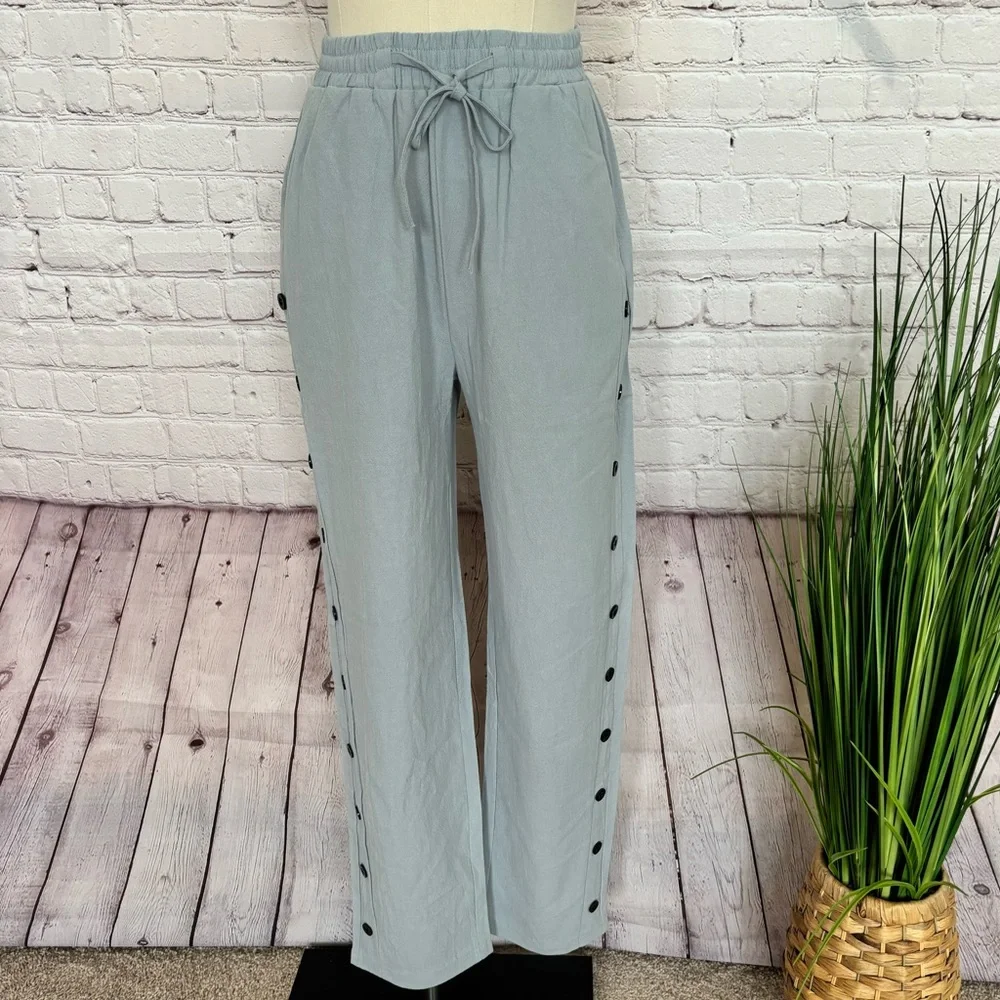 AMAZON 2 Pairs Elastic Waist Ankle Length Casual Pants--S - Picture 2 of 16